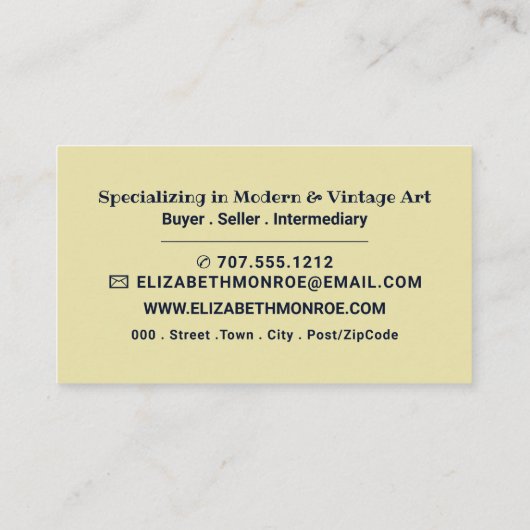 イエローハウスバイビンセント・ヴァン・ゴッホ、美術商 名刺 (裏面)