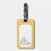 イエローハジホッグカワイイ森林動物の手荷物タグ ラゲッジタグ (裏面縦)