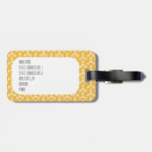 イエローハジホッグカワイイ森林動物の手荷物タグ ラゲッジタグ (裏面横)