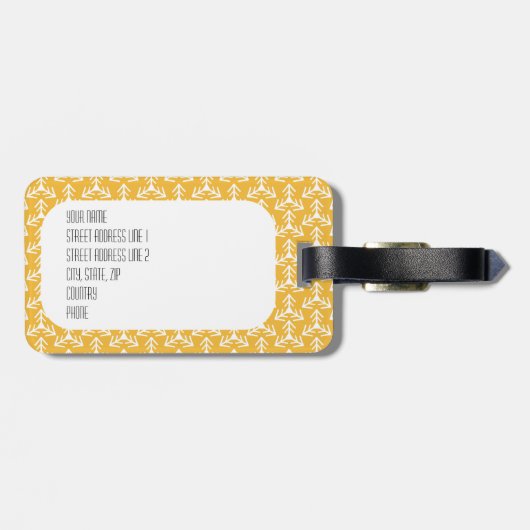 イエローハジホッグカワイイ森林動物の手荷物タグ ラゲッジタグ (裏面横)