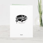 イエローハスキー犬と葉スケッチ カード (裏面)