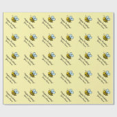 イエローハチミツバメ誕生日包装紙 ラッピングペーパー (フラット)