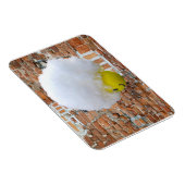 イエローハッピーアンテナ顔トップパー、ふわふわ雪ハット マグネット (右側)