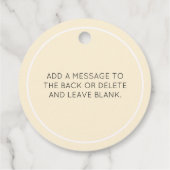 イエローハッピーイースターバニー フェイバータグ (裏面)