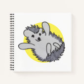 イエローハッピーカワイハリネズミ ノートブック (正面)
