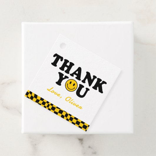 イエローハッピースマイルボーイ1st誕生日ありがとう フェイバータグ (インサイチュ)