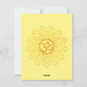 イエローハッピーディワリと家族の写真 シーズンカード (裏面)