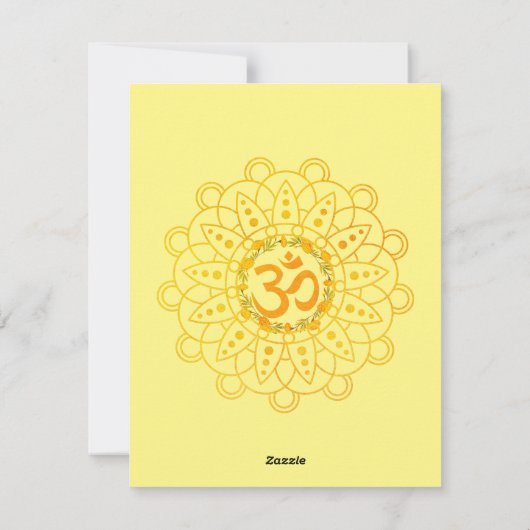 イエローハッピーディワリと家族の写真 シーズンカード (裏面)