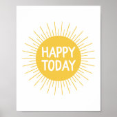 イエローハッピートゥデイ感動的サン引用文 ポスター (正面)