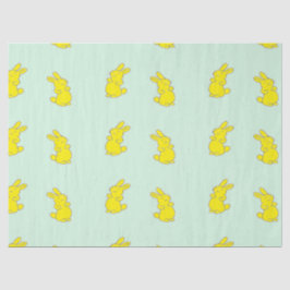 イエローハッピーバニーズオンティール（緑がかった色） 薄葉紙