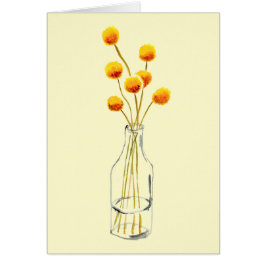 イエローハッピービリーボタン花オーストラリア美術