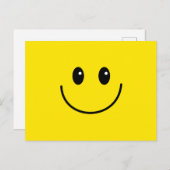 イエローハッピー笑顔顔 ポストカード (正面/裏面)