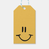 イエローハッピー顔 ギフトタグ (正面)