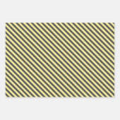 イエローハニカム&ヴィンテージミツバチ&ストライプ ラッピングペーパーシート (正面3)