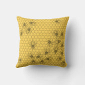 イエローハニービーズ&ハニーコーム クッション (裏面)