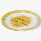 イエローハニービーテーマベビーシャワー ペーパープレート (アングル)