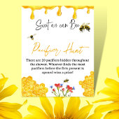 イエローハニービーベイビーシャワーおしゃぶり狩りゲーム ポスター