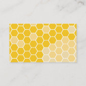 イエローハニービーベビーシャワーおむつラッフルチケット エンクロージャーカード (裏面)