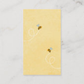 イエローハニービー熊ベビーシャワー予約リクエスト エンクロージャーカード (裏面)