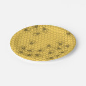 イエローハニービー&ハニカム紙プレート ペーパープレート (アングル)