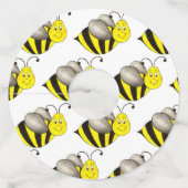 イエローハニービー（昆虫）マルハナバチハッピーデイビーデイ ワイングラスタグ (正面)