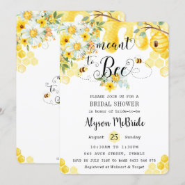 イエローハニーフローラブライダルシャワー 招待状