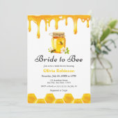 イエローハニーブライドトゥビー ブライダルシャワー 招待状 (スタンド正面)