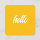 イエローハローチック太字テキスト スクエア名刺 (正面)