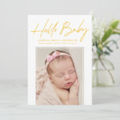 イエローハローベビー2フォト誕生 案内状 (スタンド正面)