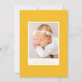 イエローハローベビー2フォト誕生 案内状 (裏面)