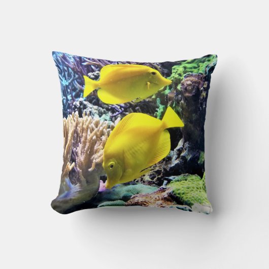 イエローハワイアンタンフィッシュ クッション (正面)