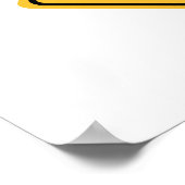 イエローハングオーバー警告標識ポスター ポスター (角)