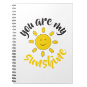 イエローハンドドロードサンハローサンシャインイメージサンアート ノートブック (正面)