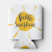 イエローハンドドロードサンハローサンシャインイメージ文字アート 缶クーラー (裏面)