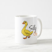 イエローハンドドロー間抜けドガチョウベビーグース漫画 コーヒーマグカップ (正面右)