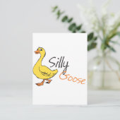 イエローハンドドロー間抜けドガチョウベビーグース漫画 ポストカード (スタンド正面)