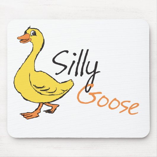 イエローハンドドロー間抜けドガチョウベビーグース漫画 マウスパッド (正面)