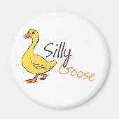 イエローハンドドロー間抜けドガチョウベビーグース漫画 マグネット (正面)