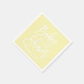 イエローハンドレターベビーシャワー紙ナプキンス スタンダードカクテルナプキン (角)