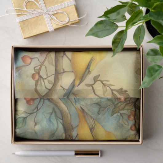 イエローハンマーソングバードの分離 薄葉紙 (ギフト)