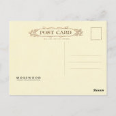 イエローハンマーバードヴィンテージイラストレーション ポストカード (裏面)