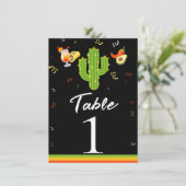 イエローハートサボスフィエスタラブテーブル番号 招待状 (スタンド正面)