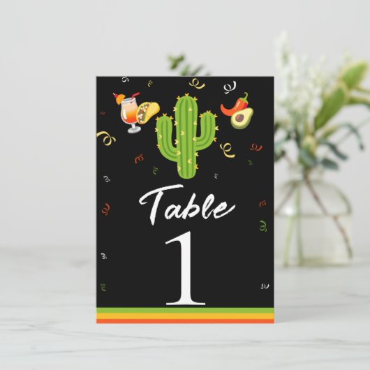 イエローハートサボスフィエスタラブテーブル番号 招待状 (スタンド正面)