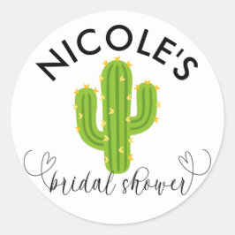 イエローハートサボスフィエスタラブブライダルシャワー ラウンドシール