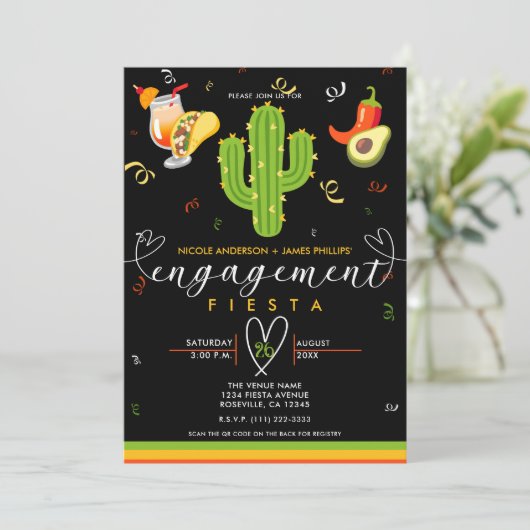 イエローハートサボスフィエスタラブ婚約パーティ 招待状 (スタンド正面)