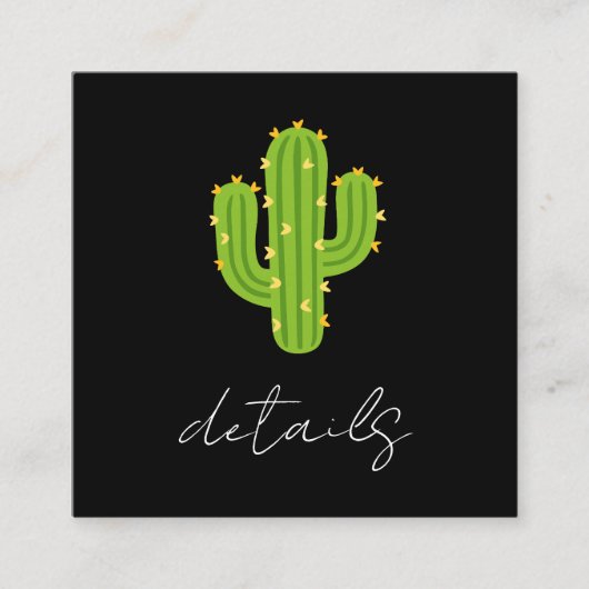 イエローハートサボスフィエスタラブ結婚ズ詳細 スクエア名刺 (正面)