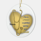イエローハートナースカスタムナースオーナメント セラミックオーナメント (左)