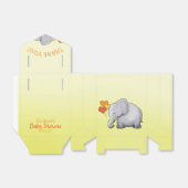 イエローハートバルーン象ニュートラル赤ちゃんシャワー フェイバーボックス (折り畳みなし)