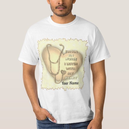 イエローハート RN 登録看護師 Tシャツ (正面)