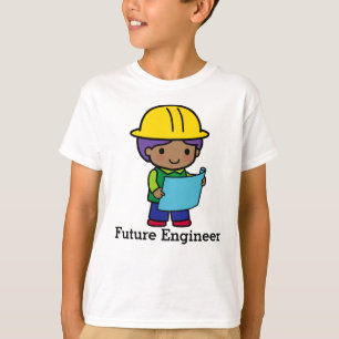 イエローハードハットの未来のエンジニアボーイ Tシャツ